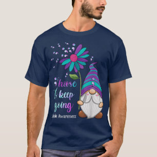 Niedliche Blume Suizidprävention Bewusstsein Mond T-Shirt