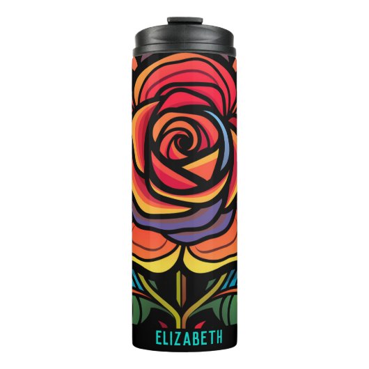 Niedliche Blume Thermosbecher (Vorderseite)