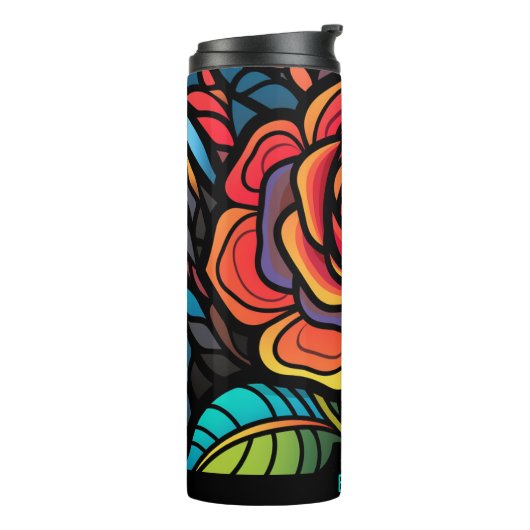 Niedliche Blume Thermosbecher (Nach links gedreht)