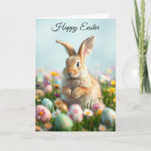 Niedliche Blume und Party von und nach Ostern Karte (Vorderseite)