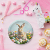 Niedliche Blume und Party zu Ostern Pappteller (Party)