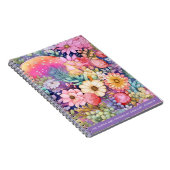 Niedliche Blume und Regenbogen Helle Wasserfarben  Notizblock (Rechte Seite)