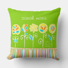 Niedliche Blume und Streifen für das Baby Kissen