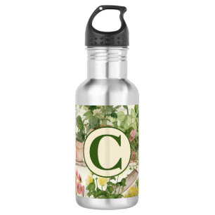 Niedliche Blume Vase Garden Pflanze Aquarellfarben Edelstahlflasche