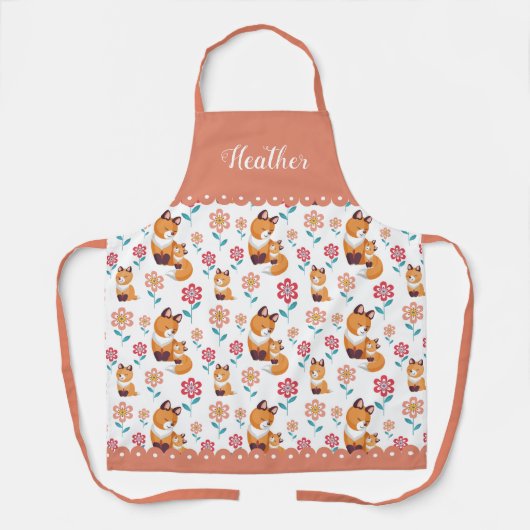 Niedliche Blume von Rotfuchs Schürze (Vorderseite)