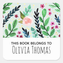 Niedliche Blume Wasserfarbe Kinder Buchzeichen