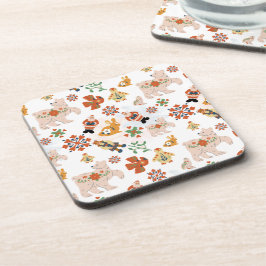 Niedliche Blume Weihnachtsmuster mit dem Weihnacht Getränkeuntersetzer