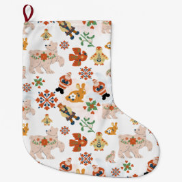 Niedliche Blume Weihnachtsmuster mit dem Weihnacht Großer Weihnachtsstrumpf