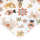 Niedliche Blume Weihnachtsmuster mit dem Weihnacht Kurzer Tischläufer (Ecke)