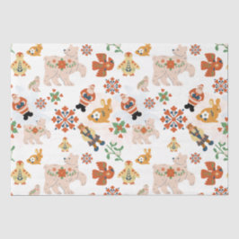 Niedliche Blume Weihnachtsmuster mit dem Weihnacht Seidenpapier