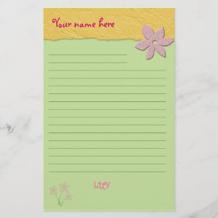 Niedliche Blumen Briefpapier