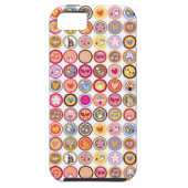 niedliche Blumen, Vögel, Herzmuster Case-Mate iPhone Hülle (Rückseite)