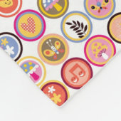 niedliche Blumen, Vögel, Herzmuster Fleecedecke (Ecke)