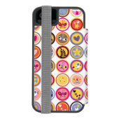 niedliche Blumen, Vögel, Herzmuster Incipio iPhone Geldbeutel-Hülle (Folio Rückseite)