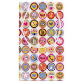 niedliche Blumen, Vögel, Herzmuster Kleine Geschenktüte (Rückseite)