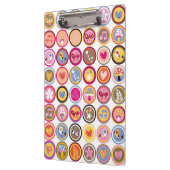 niedliche Blumen, Vögel, Herzmuster Klemmbrett (Links)