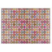 niedliche Blumen, Vögel, Herzmuster Schneidebrett (Vorderseite)