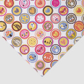 niedliche Blumen, Vögel, Herzmuster Seidenpapier (Ausschnitt)