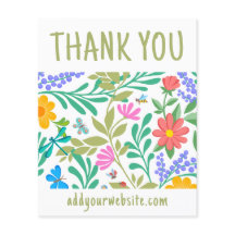 Niedliche Blumenart Vielen Dank für Ihren Einkauf