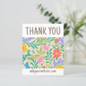 Niedliche Blumenart Vielen Dank für Ihren Einkauf (Stehend Vorderseite)