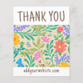 Niedliche Blumenart Vielen Dank für Ihren Einkauf (Vorderseite)