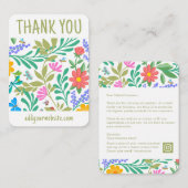 Niedliche Blumenart Vielen Dank für Ihren Einkauf Mitteilungskarte (Vorne/Hinten)
