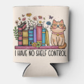 Niedliche Blumenbücher und Katzen Dosenkühler (Vorderseite)