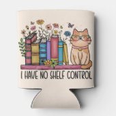 Niedliche Blumenbücher und Katzen Dosenkühler (Rückseite)