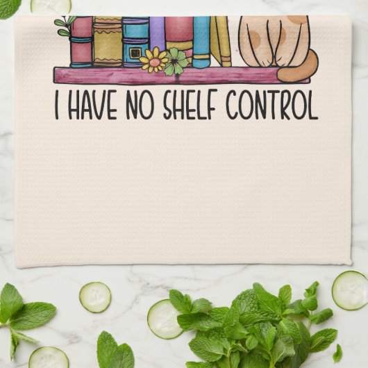 Niedliche Blumenbücher und Katzen Geschirrtuch (Gefaltet)