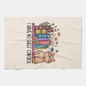 Niedliche Blumenbücher und Katzen Geschirrtuch (Horizontal)