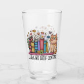 Niedliche Blumenbücher und Katzen Glas (Rückseite)