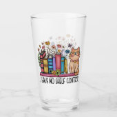 Niedliche Blumenbücher und Katzen Glas (Vorderseite)