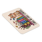 Niedliche Blumenbücher und Katzen Magnet (Rechte Seite)