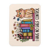 Niedliche Blumenbücher und Katzen Magnet (Vertikal)