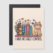 Niedliche Blumenbücher und Katzen Magnetkarte (Vorne/Hinten)