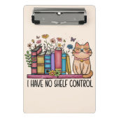 Niedliche Blumenbücher und Katzen Mini Klemmbrett (Vorderseite)