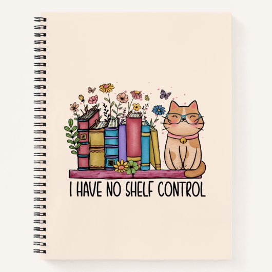 Niedliche Blumenbücher und Katzen Notizblock (Vorderseite)