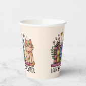 Niedliche Blumenbücher und Katzen Pappbecher (Links)