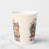 Niedliche Blumenbücher und Katzen Pappbecher (Rechts)