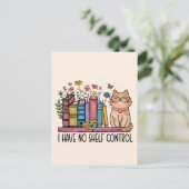 Niedliche Blumenbücher und Katzen Postkarte (Stehend Vorderseite)