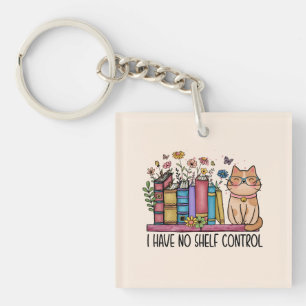 Niedliche Blumenbücher und Katzen Schlüsselanhänger