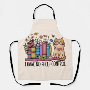 Niedliche Blumenbücher und Katzen Schürze