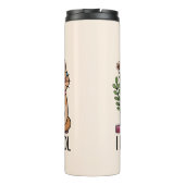 Niedliche Blumenbücher und Katzen Thermosbecher (Rückseite)