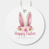 Niedliche Blumenbunny Oars Happy Oster Geschenkanhänger