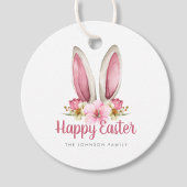 Niedliche Blumenbunny Oars Happy Oster Geschenkanhänger