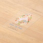 Niedliche Blumenbunny Ostereier Hunt Acryleinladungen (Ablage )