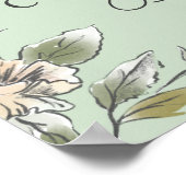 Niedliche Blumendusche Lama Alpaca Begrüßung Poster (Ecke)