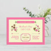 Niedliche Blumeneinladung der mutter Tages Einladung (Stehend Vorderseite)