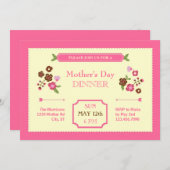 Niedliche Blumeneinladung der mutter Tages Einladung (Vorne/Hinten)