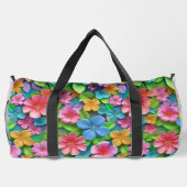 Niedliche Blumenfantasy & Rainbow Whimsy Dualdesig Duffle Bag (Rückseite)